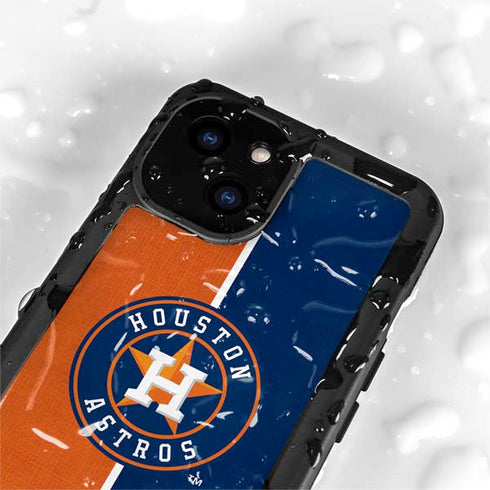 MLB Houston Astros Split iPhone 15 Plus Waterproof Case
